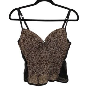 H&M leopard print and black Y2K Witchy corset Bustier women’s size 36 C(31)